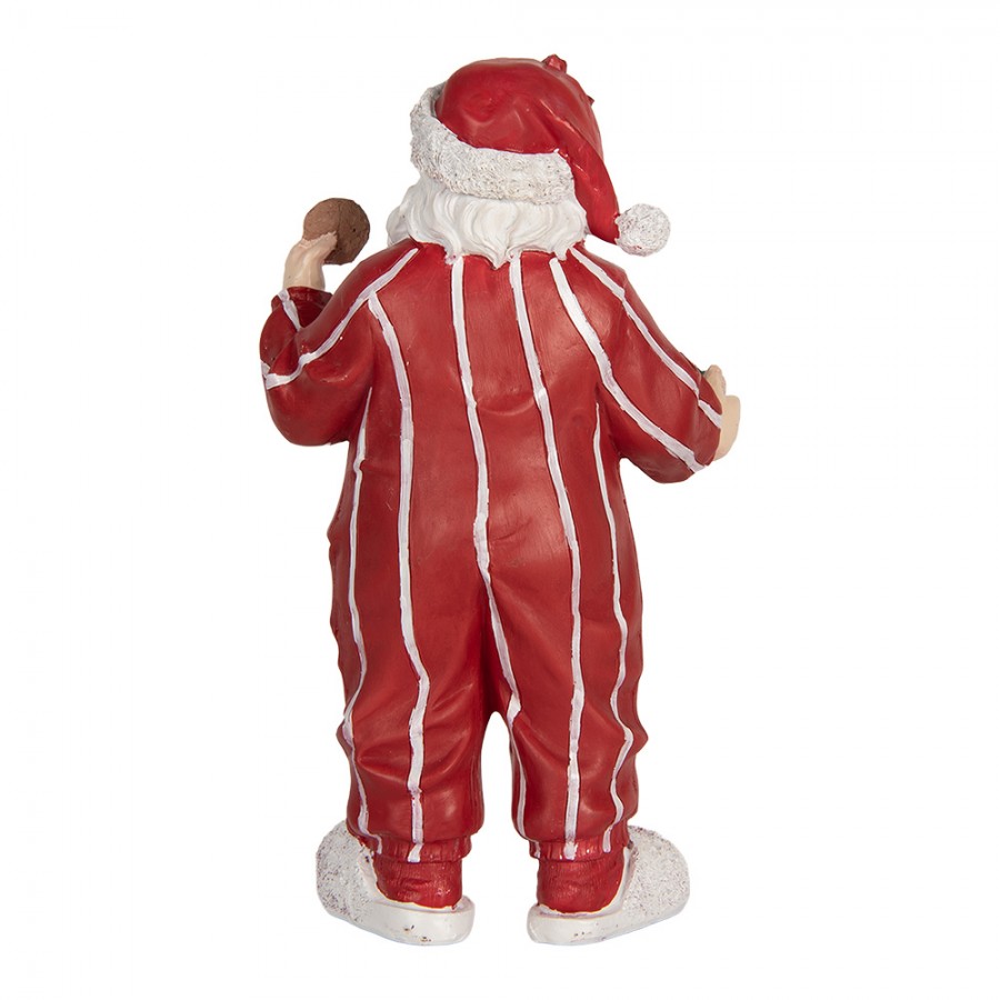 Innendørs julepynt Julenisse med pyjamas 31 cm