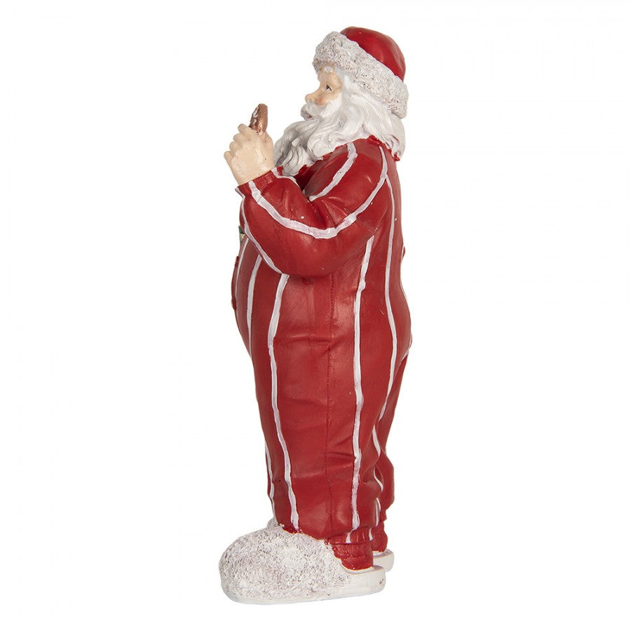 Innendørs julepynt Julenisse med pyjamas 31 cm