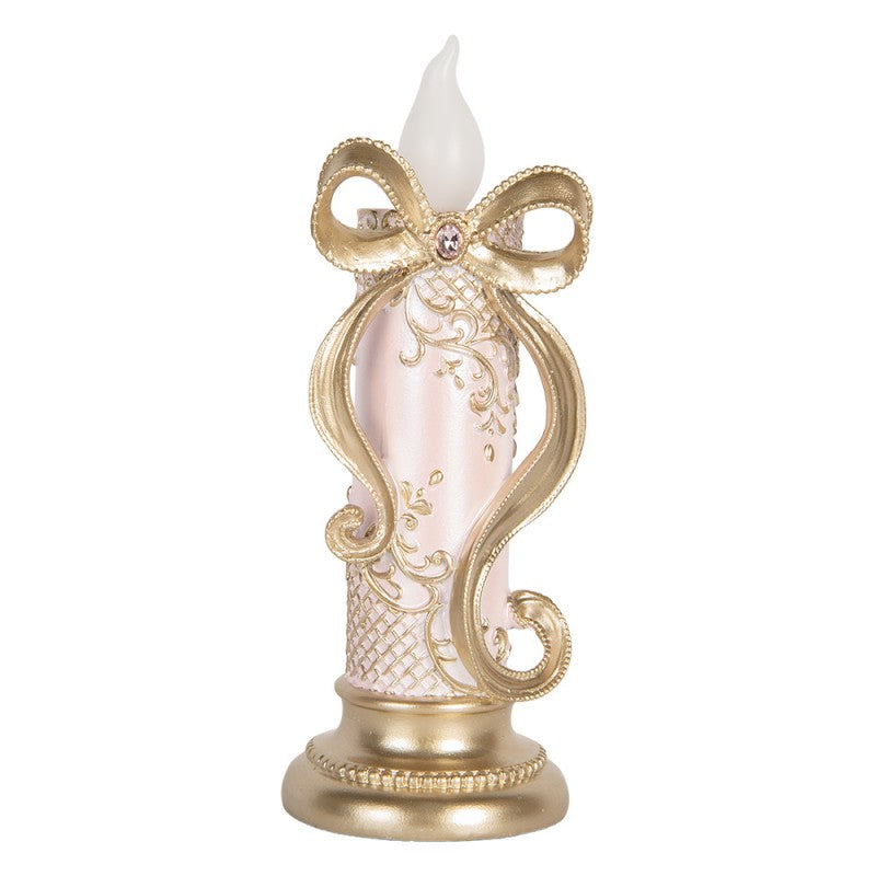 Dekorasjon med LED-belysning 25 cm i gullfarge