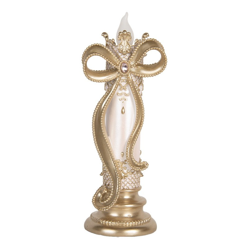 Dekorasjon med LED-belysning 34 cm i gullfarge