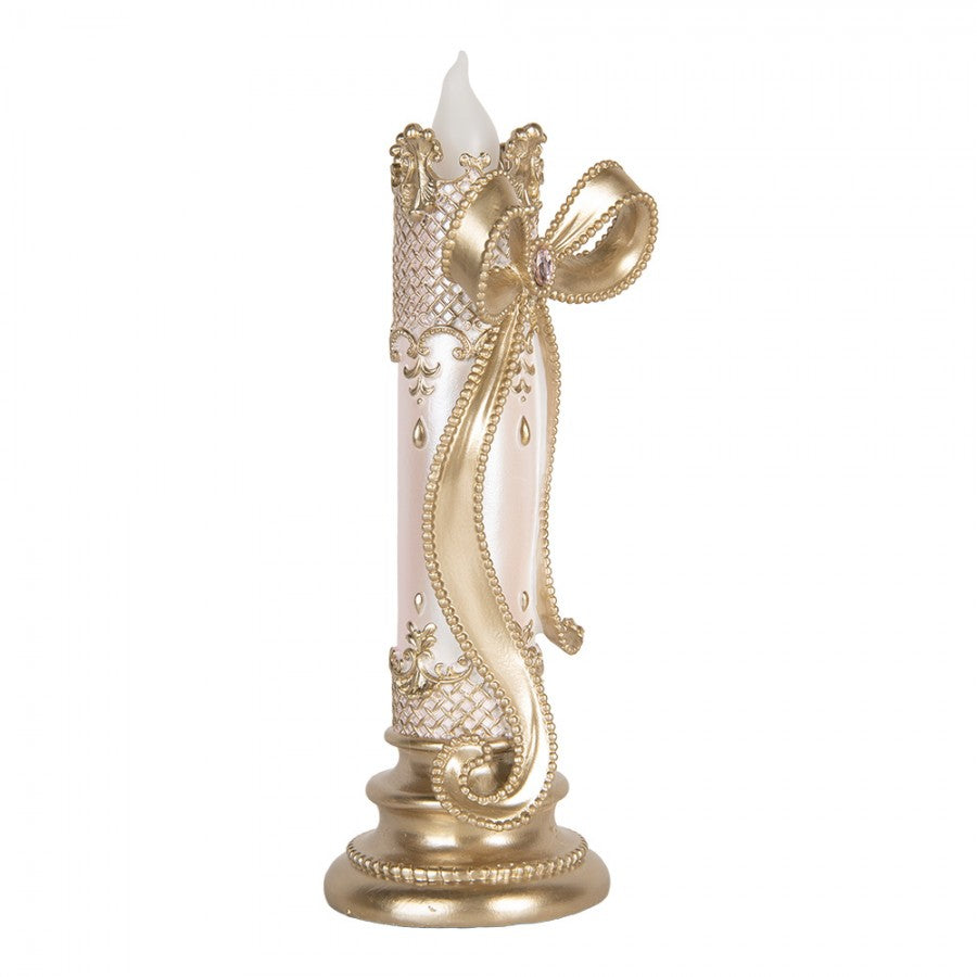 Dekorasjon med LED-belysning 34 cm i gullfarge