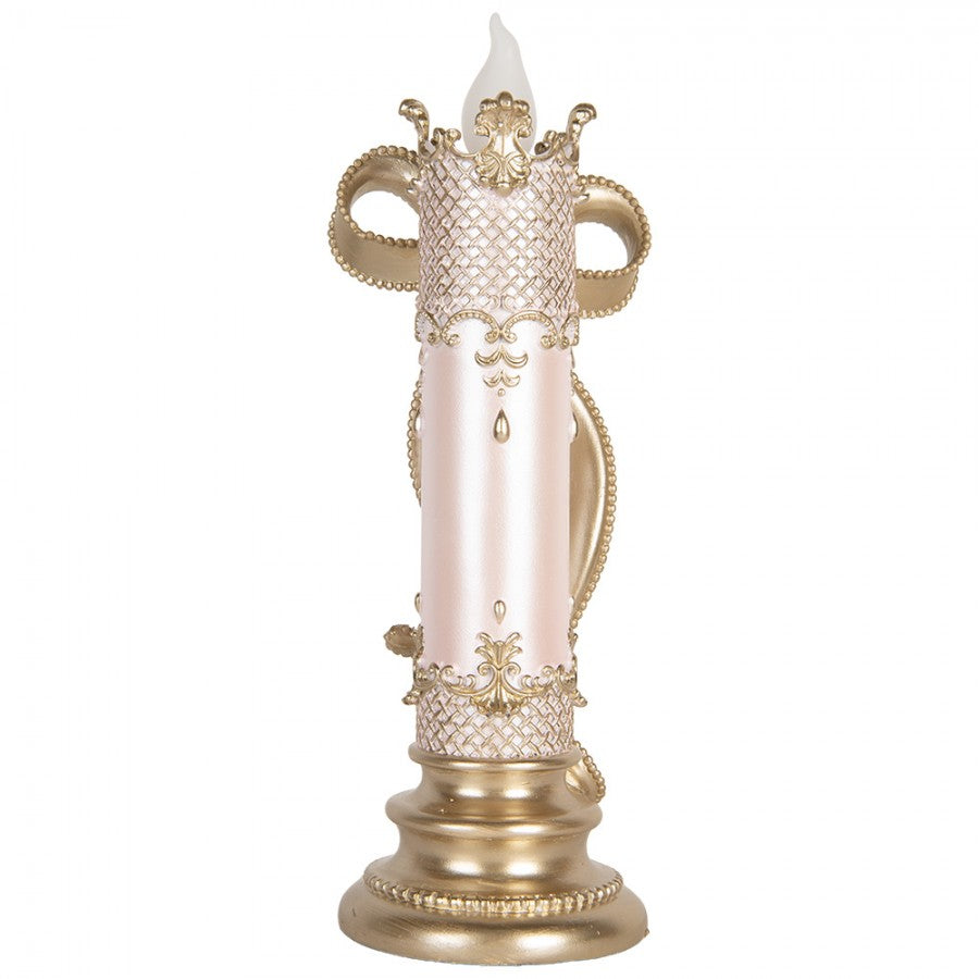 Dekorasjon med LED-belysning 34 cm i gullfarge