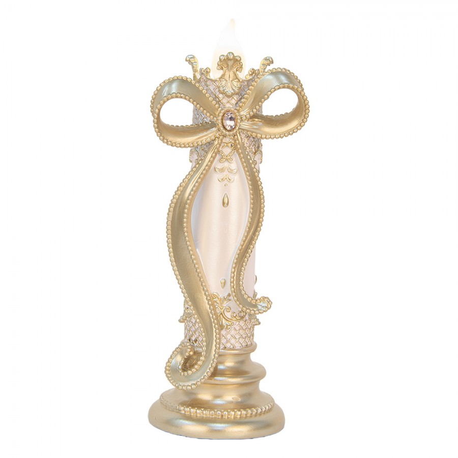 Dekorasjon med LED-belysning 34 cm i gullfarge