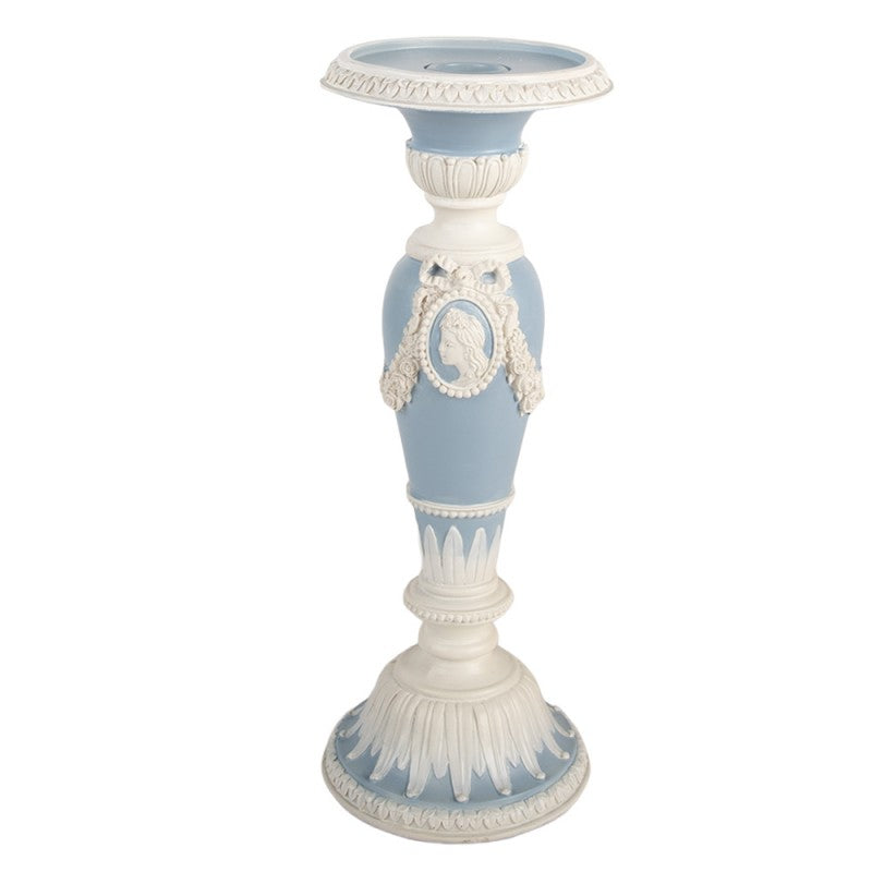 Lysestake Vintage Ø 10x27 cm Blå