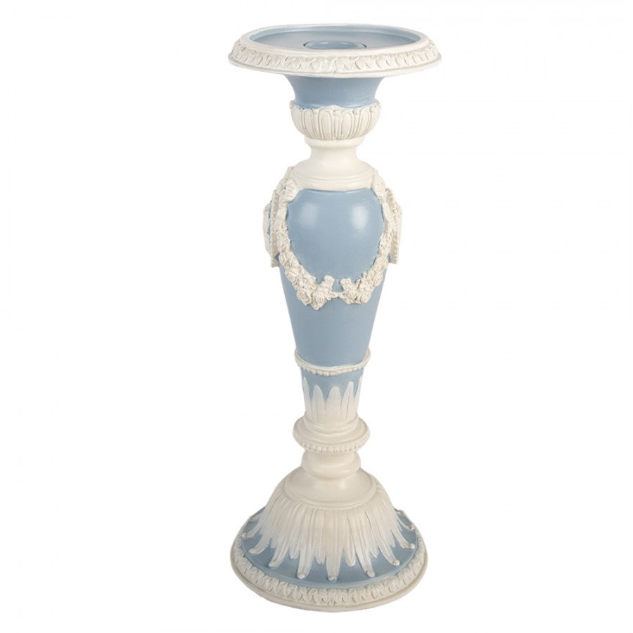 Lysestake Vintage Ø 10x27 cm Blå