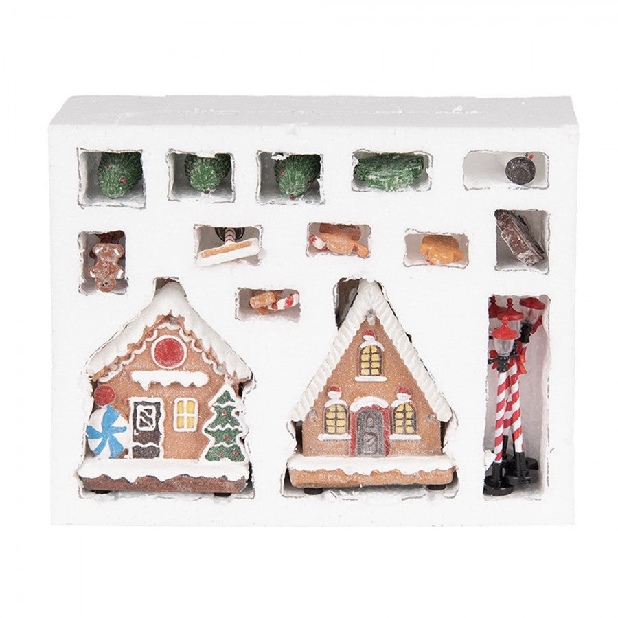 Belysning Jul LED Pepperkakeby 17 deler