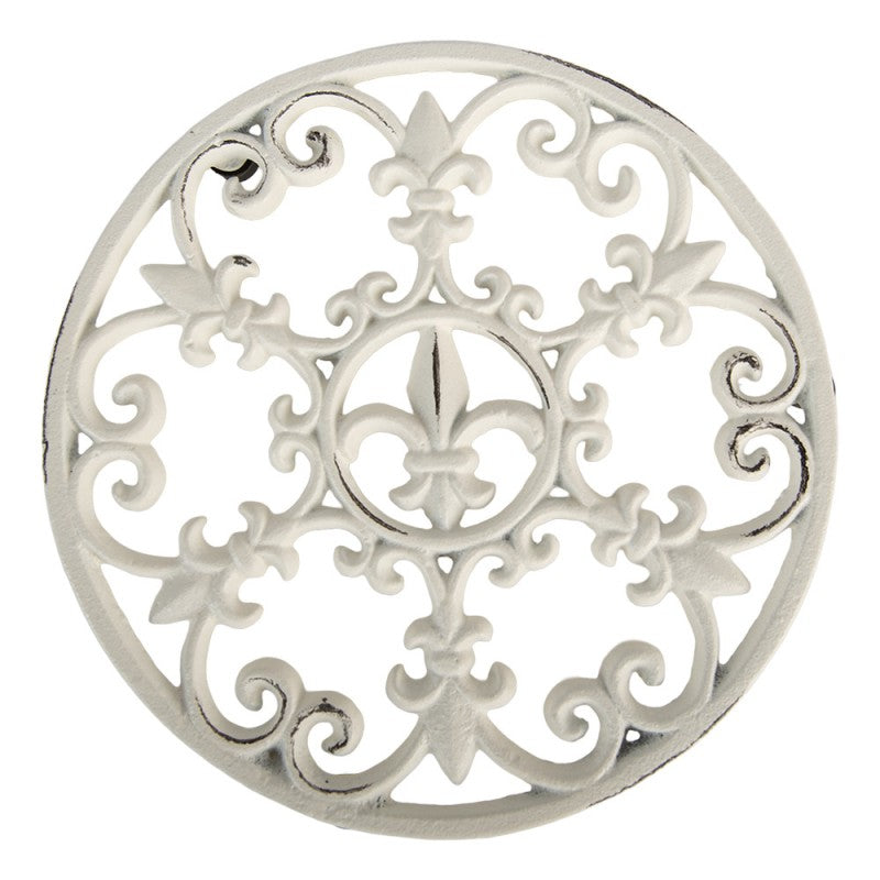 Redskapsholder Gryteunderlag 3-pakning Ø 18x2 cm Hvit Metall