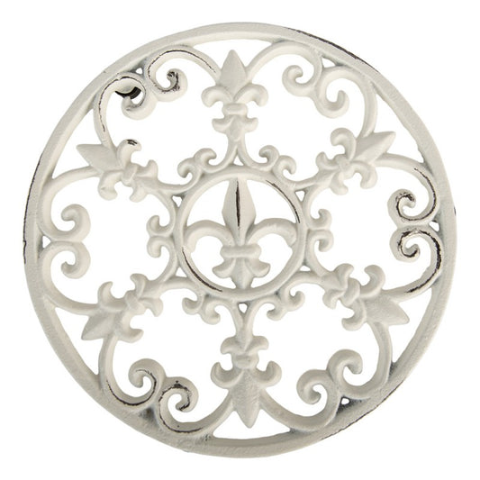 Redskapsholder Gryteunderlag 3-pakning Ø 18x2 cm Hvit Metall