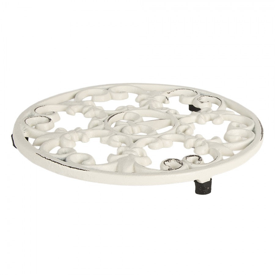 Redskapsholder Gryteunderlag 3-pakning Ø 18x2 cm Hvit Metall