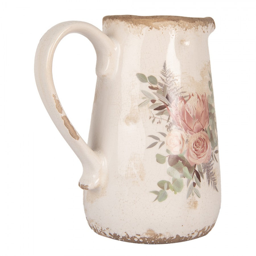 Dekorativ kanne Vintage 21x15x23 cm Beige Keramikk
