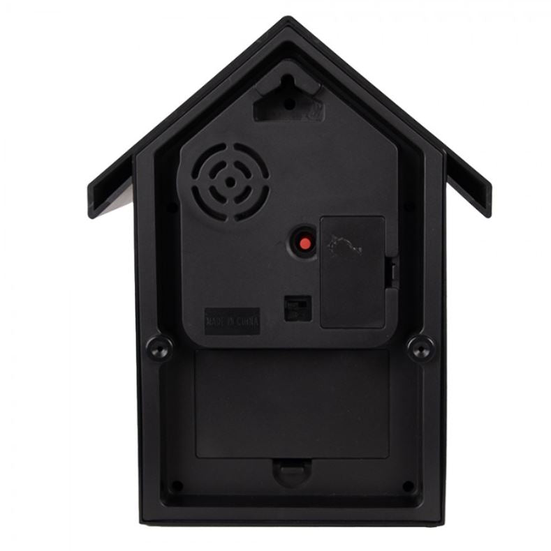 Veggklokke Gjøkur 20x10x26 cm Sort