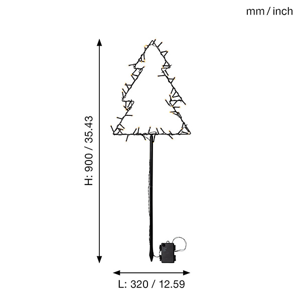 Utendørs julepynt Gran 90 cm