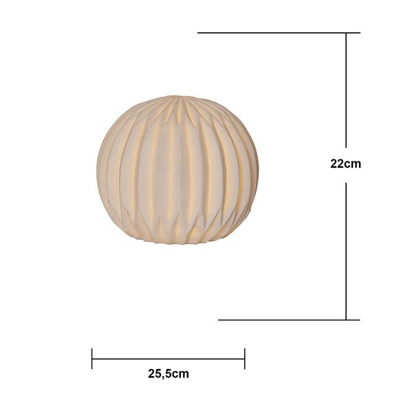 Hagebelysning Soldrevet Solcelle Klot 25,5 cm