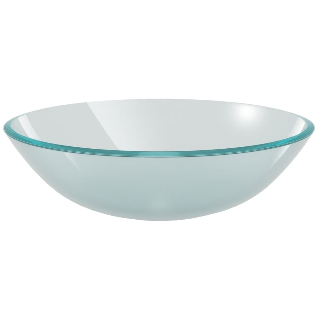 Baderomservant herdet glass 42 cm frostet