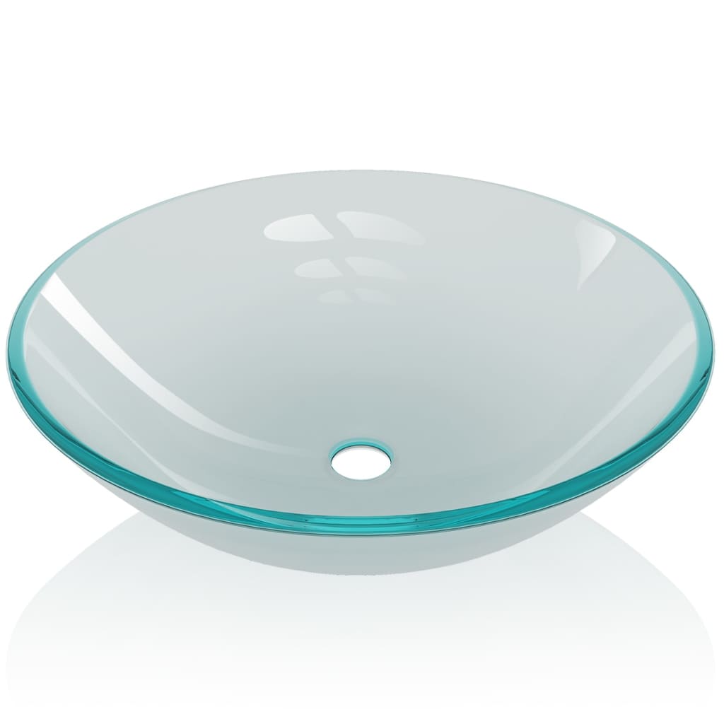 Baderomservant herdet glass 42 cm frostet