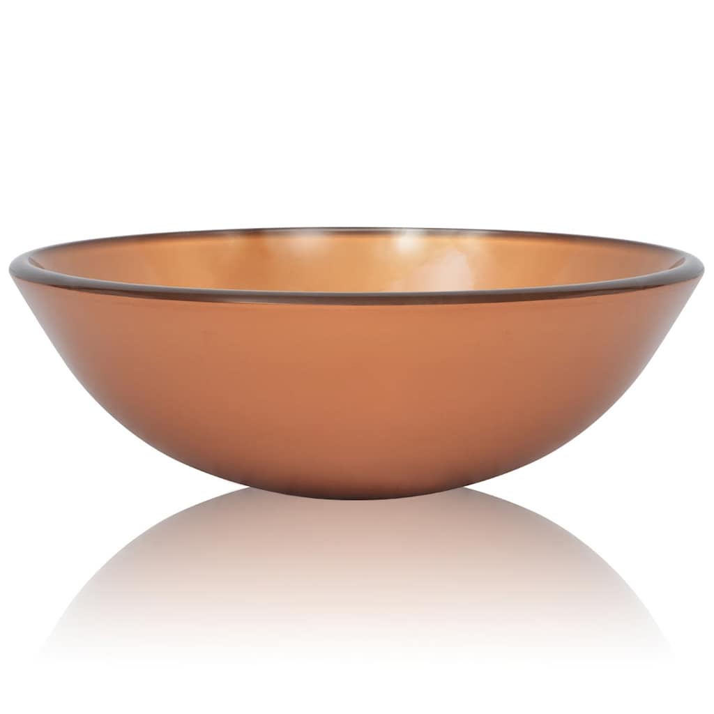 Baderomservant Herdet Glass 42 cm Brun
