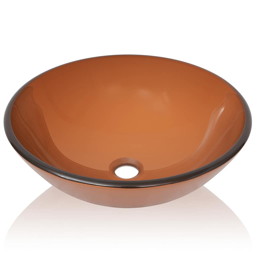 Baderomservant Herdet Glass 42 cm Brun