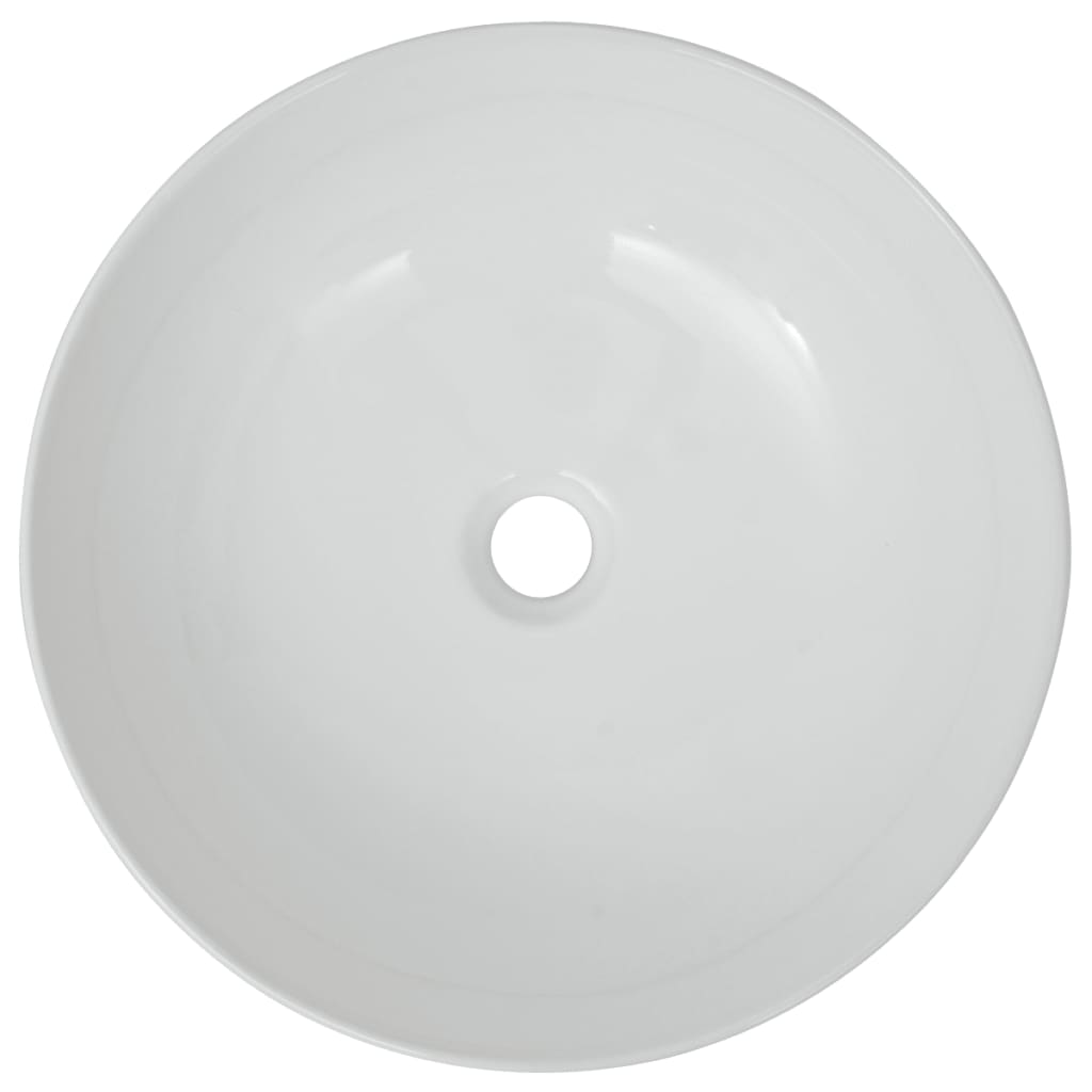 Baderomservant rund keramisk Hvit 41,5x13,5 cm
