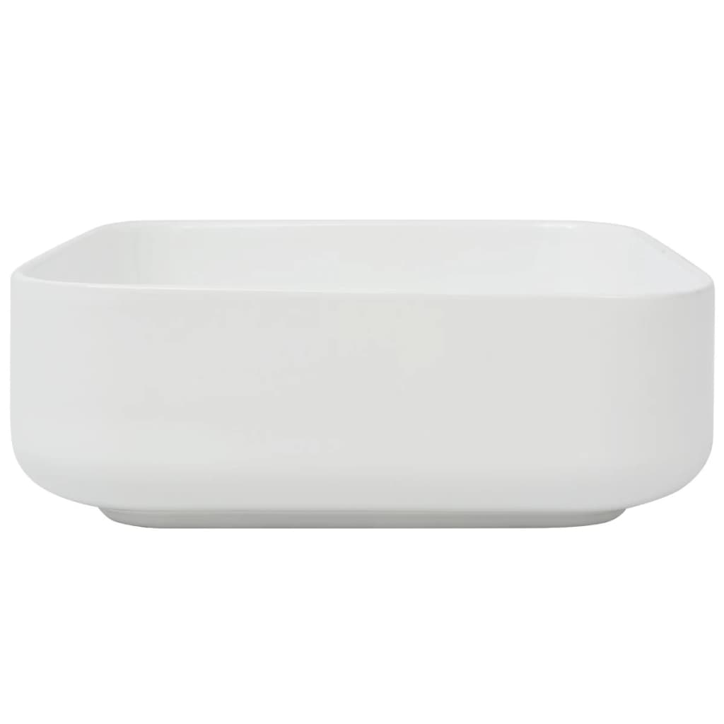 Baderomsvask kvadratisk keramisk Hvit 39x39x13,5 cm