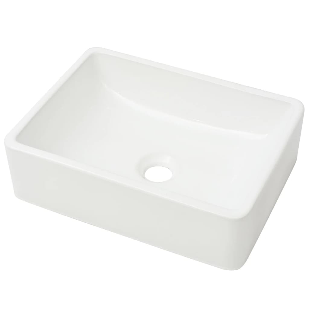 Baderomservant keramisk Hvit 41x30x12 cm