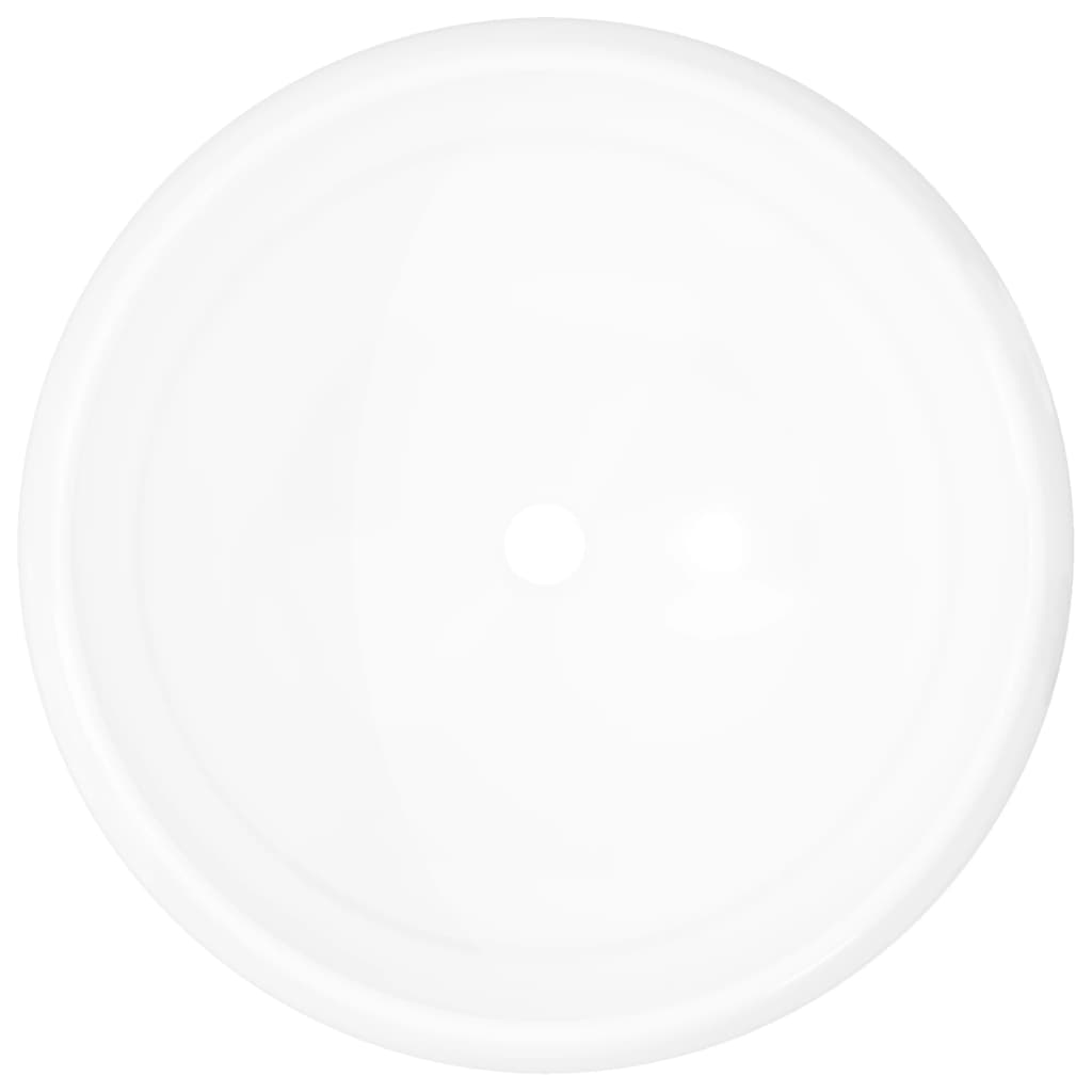 Baderomservant rund keramisk Hvit 40x15 cm