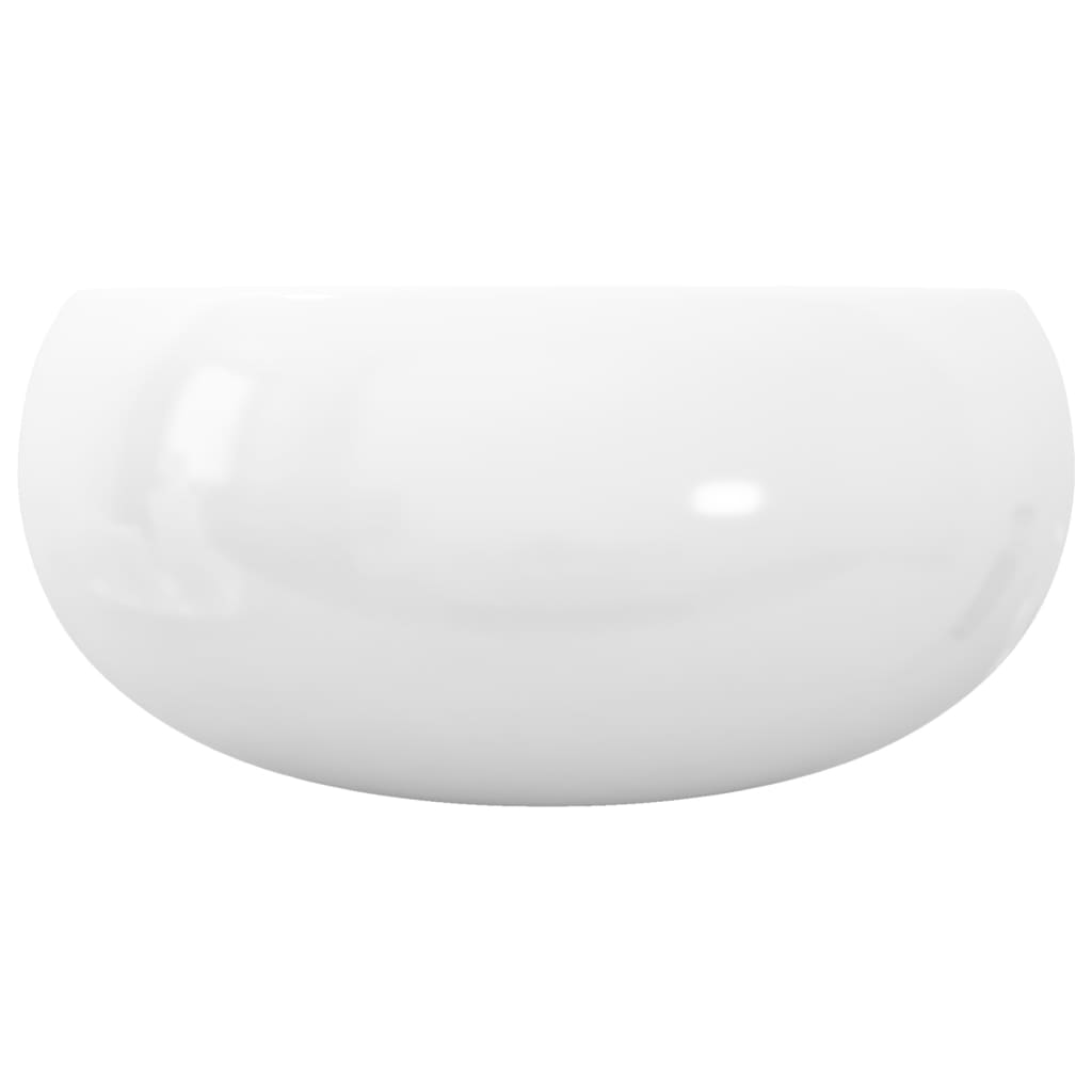 Baderomservant rund keramisk Hvit 40x15 cm