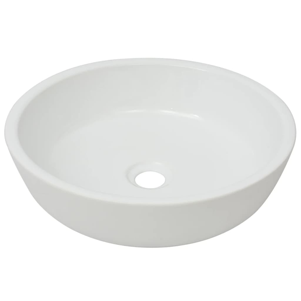 Baderomservant rund keramisk Hvit 42x12 cm