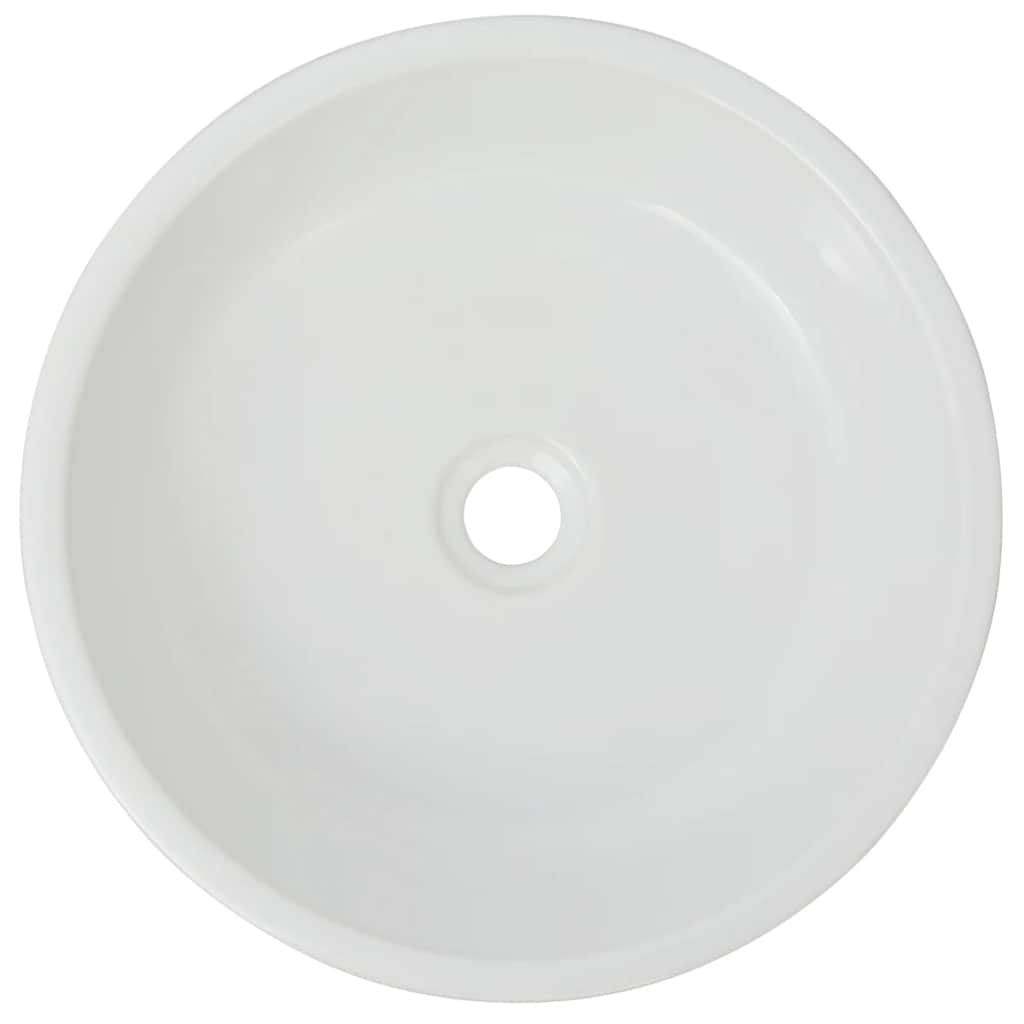 Baderomservant rund keramisk Hvit 42x12 cm