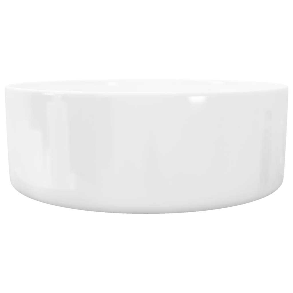 Baderomservant rund keramisk Hvit 40x15 cm