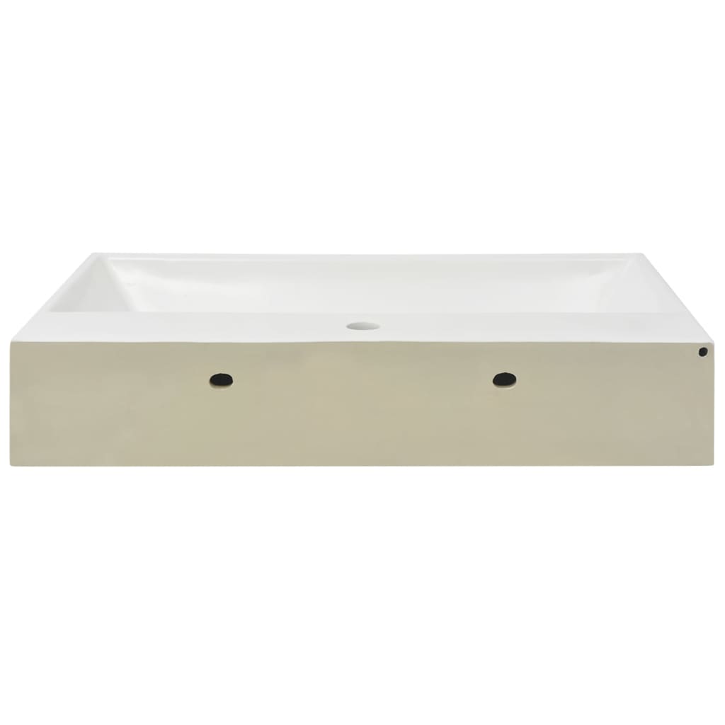 Baderomsvask med kranhull keramisk Hvit 76x42,5x14,5 cm