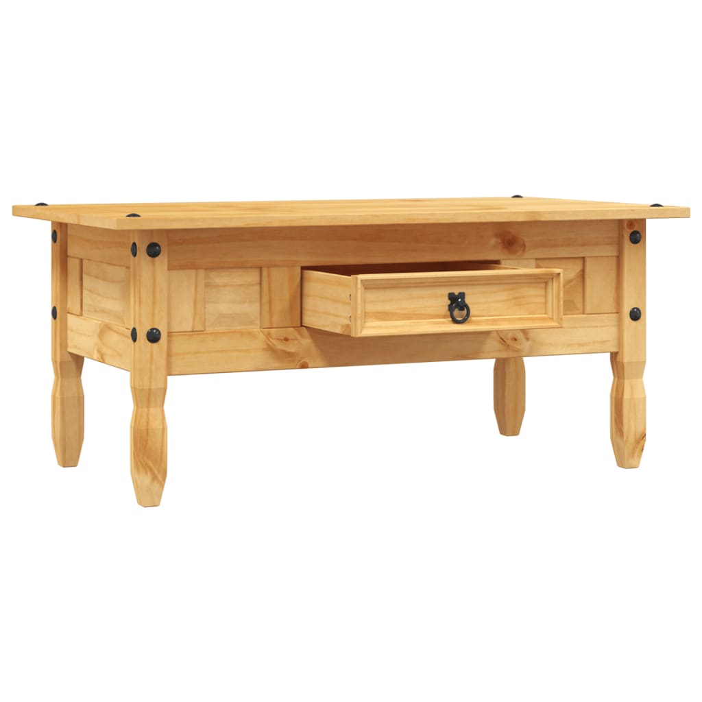Salongbord Sofabord Tre meksikansk Corona-stil furu 100x55x44 cm