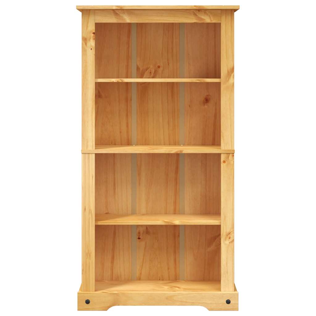 Bokhylle Tre med 4 hyller meksikansk Corona-stil furu 80x29x150 cm