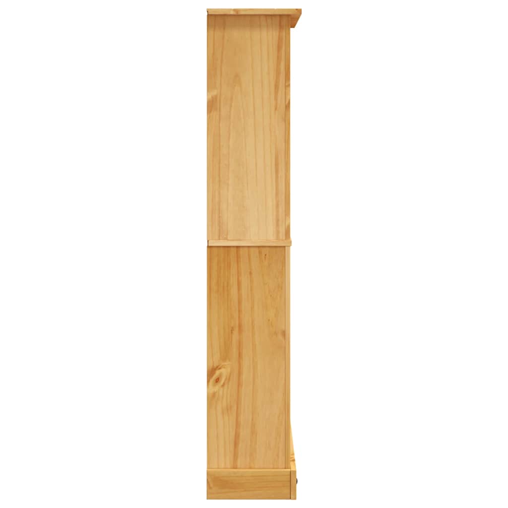 Bokhylle Tre med 4 hyller meksikansk Corona-stil furu 80x29x150 cm