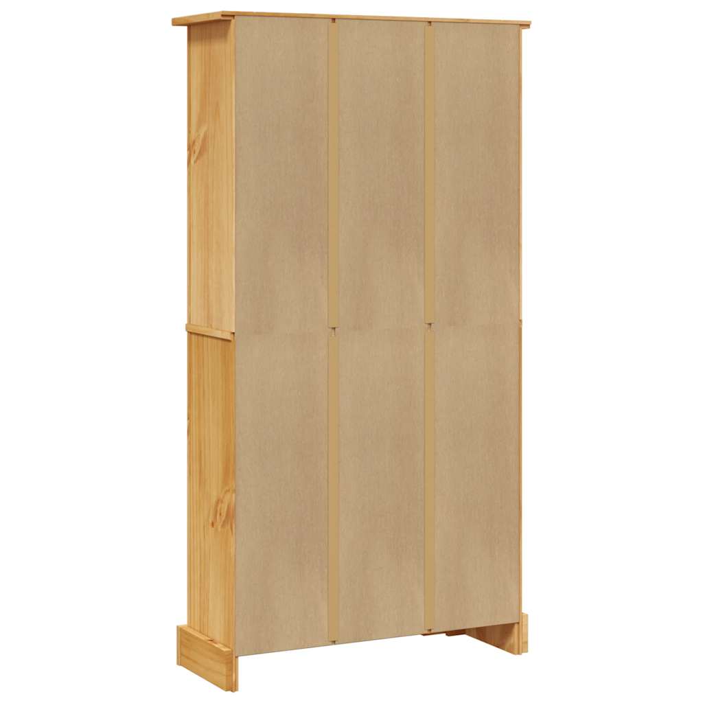Bokhylle Tre med 4 hyller meksikansk Corona-stil furu 80x29x150 cm