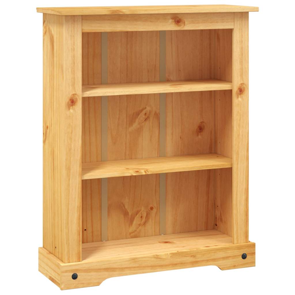 Bokhylle Tre med 3 hyller meksikansk Corona-stil furu 80x29x100 cm