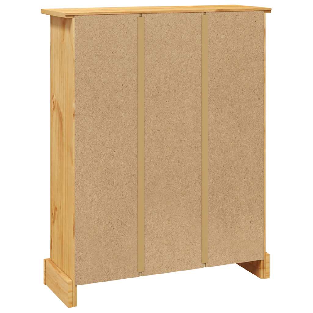 Bokhylle Tre med 3 hyller meksikansk Corona-stil furu 80x29x100 cm