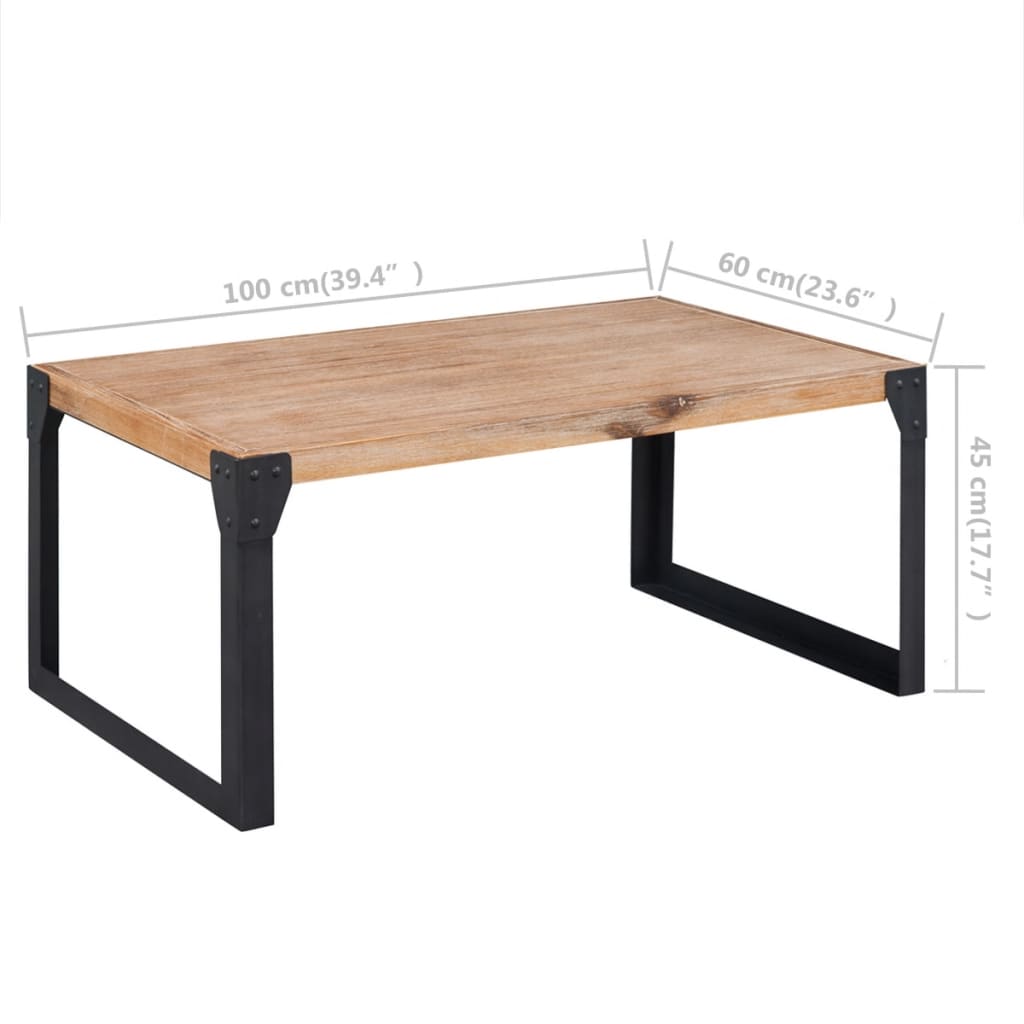 Salongbord Sofabord Tre Heltre Akasietre 100x60x45 cm