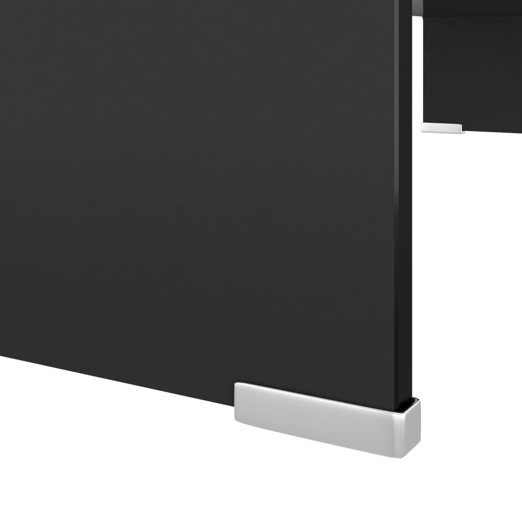 TV-Møbel Svart TV-benk glass 80x30x13 cm