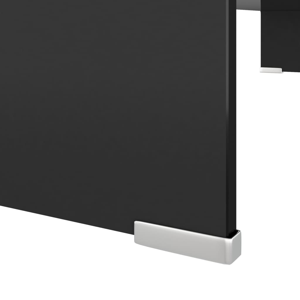 TV-Møbel Svart TV-benk glass 90x30x13 cm