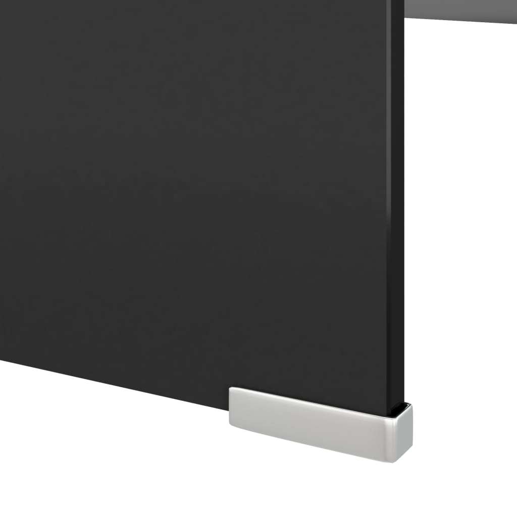 TV-Møbel Svart TV-benk glass 120x30x13 cm