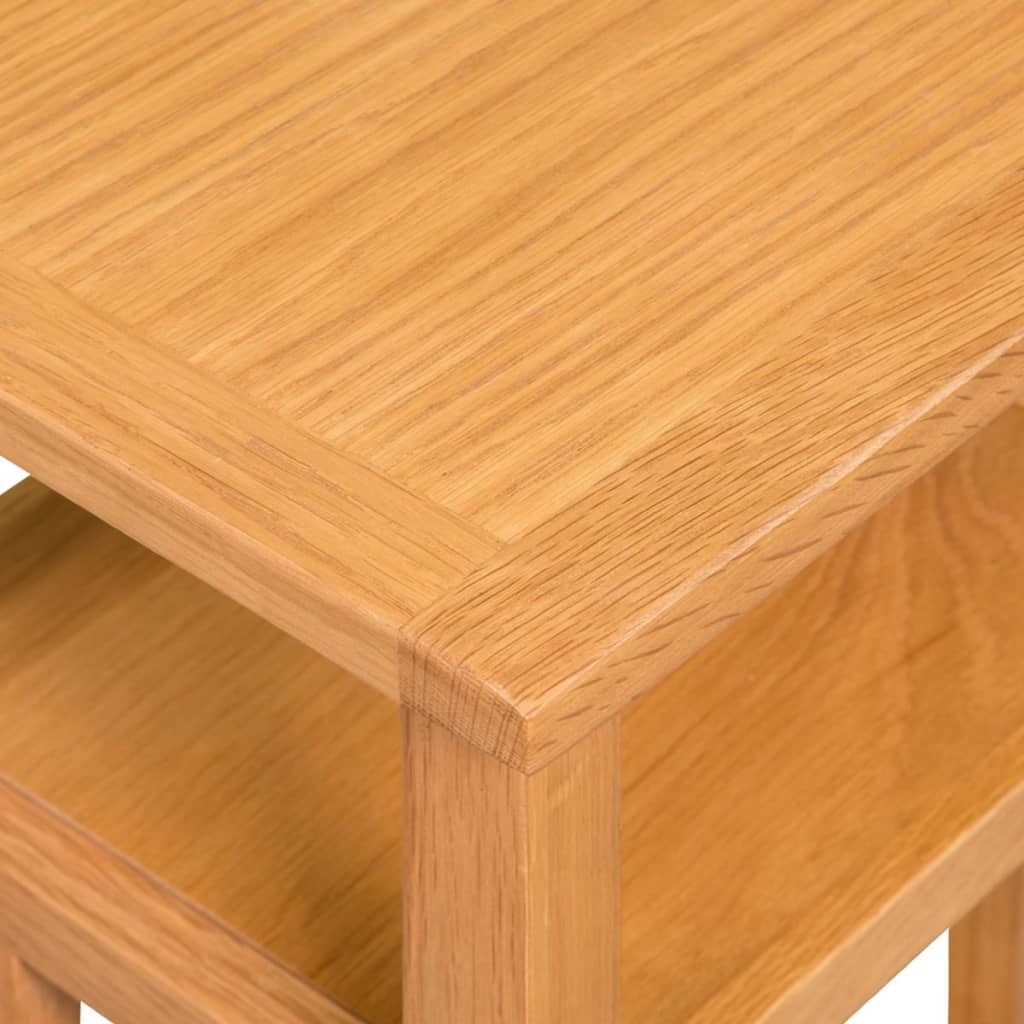 Sidebord Tre Endebord med bladhylle 27x35x55 cm heltre eik