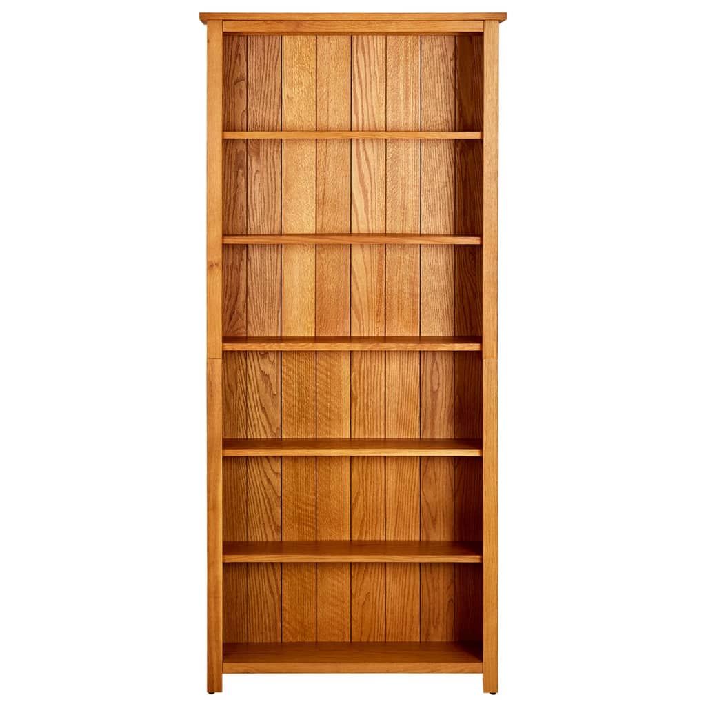 Bokhylle DIV. 6-etasjers 80x22,5x180 cm heltre eik