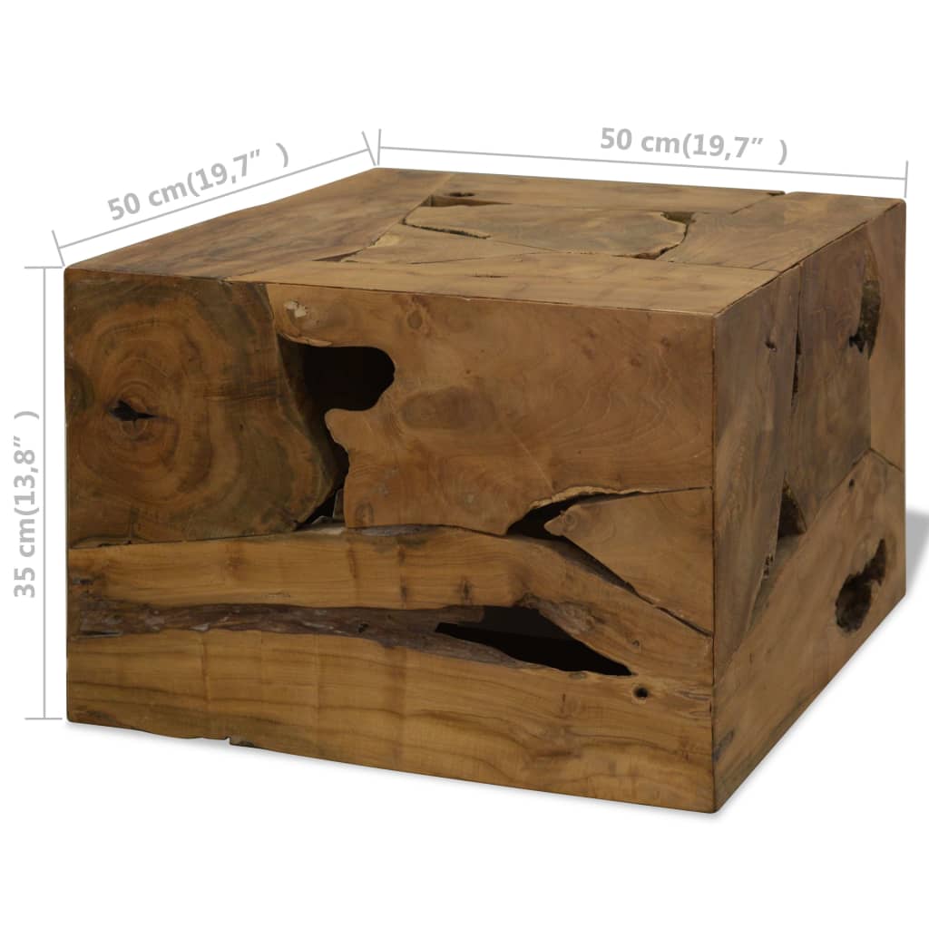 Salongbord Sofabord Tre heltre Brun 50x50x35 cm brun