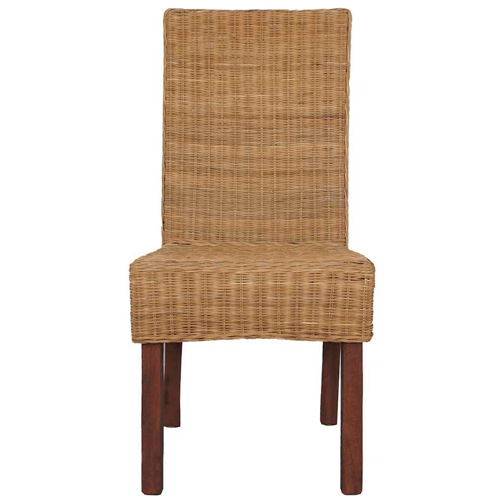 Spisestoler 6 stk brun naturell rotting