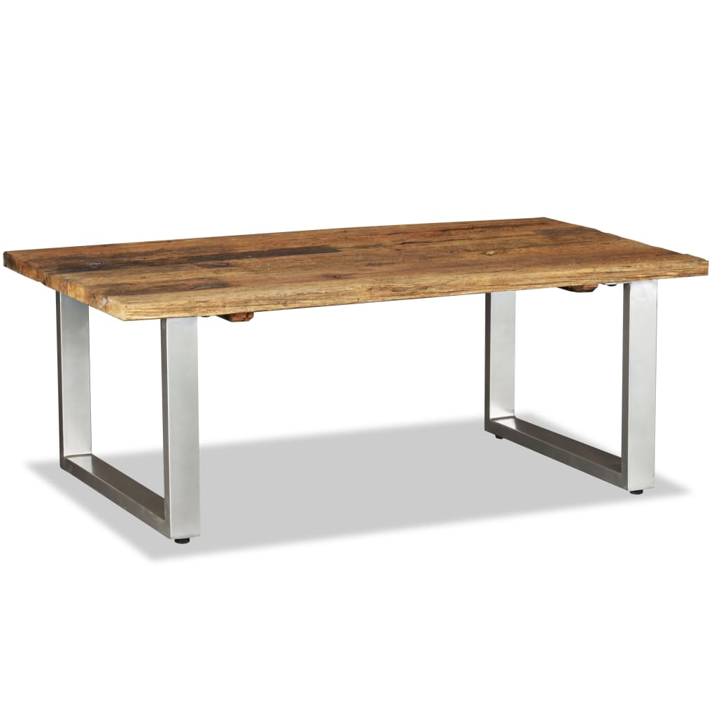 Salongbord Sofabord Tre Gjenvunnet Heltre 100x60x38 cm