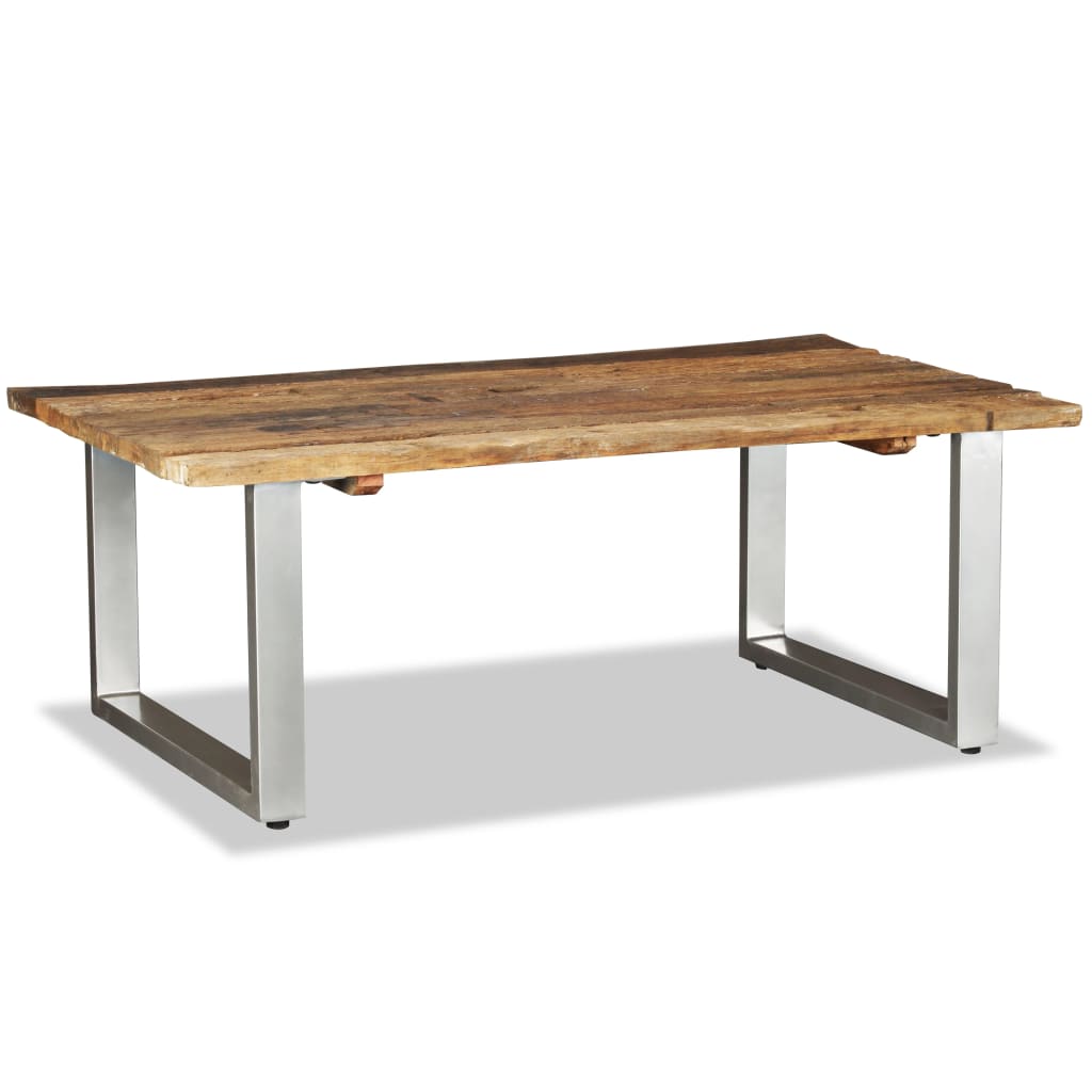 Salongbord Sofabord Tre Gjenvunnet Heltre 100x60x38 cm