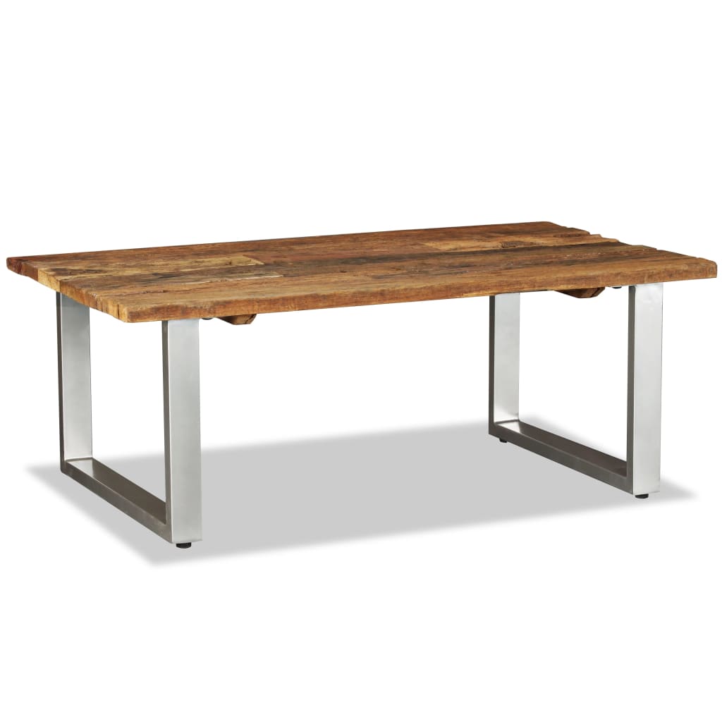 Salongbord Sofabord Tre Gjenvunnet Heltre 100x60x38 cm