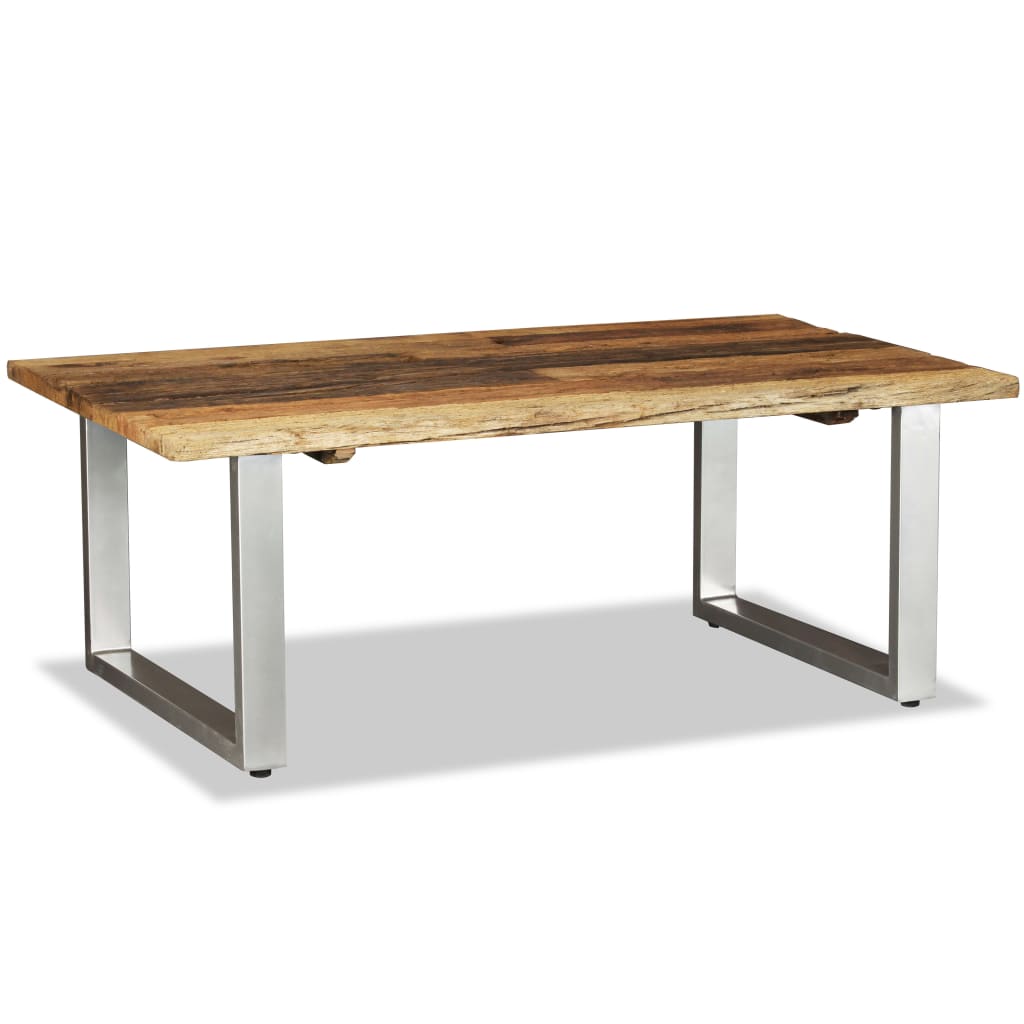Salongbord Sofabord Tre Gjenvunnet Heltre 100x60x38 cm