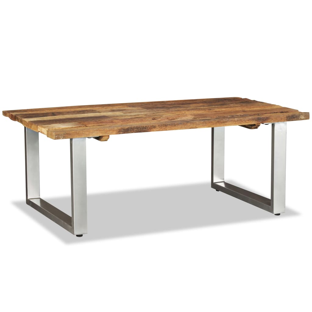 Salongbord Sofabord Tre Gjenvunnet Heltre 100x60x38 cm