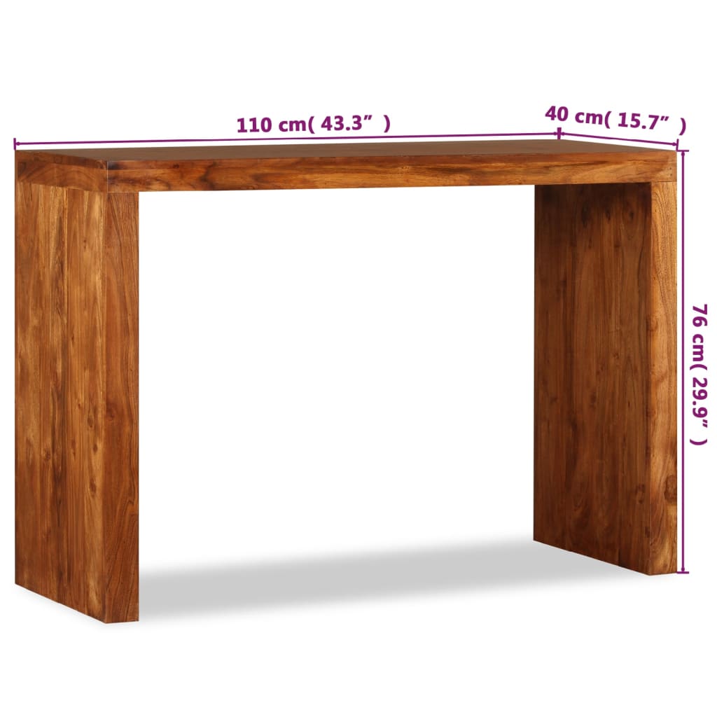Avlastningsbord konsollbord Tre heltre med honningfinish 110x40x76 cm